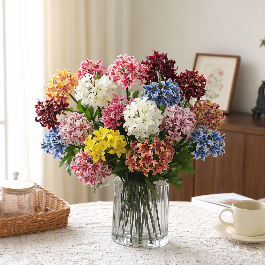 Colorful lily bouquets and fresh flower delivery for birthday and Valentine's Day romantic gifts details Picture