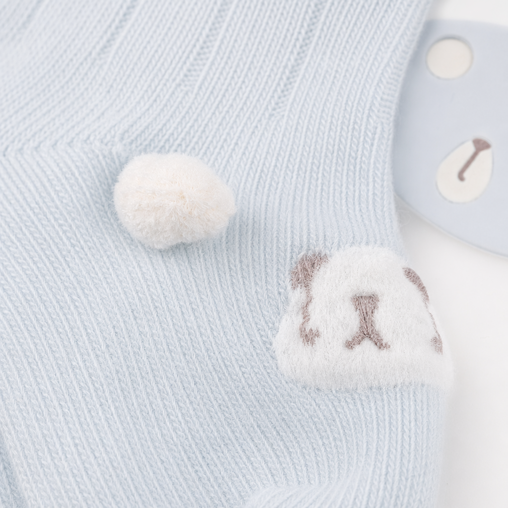 Light Blue Pure Cotton Baby Socks Are Anti-Slip, Sweat-Absorbing And Breathable For Newborns, Suitable For All Seasons Application Scenario