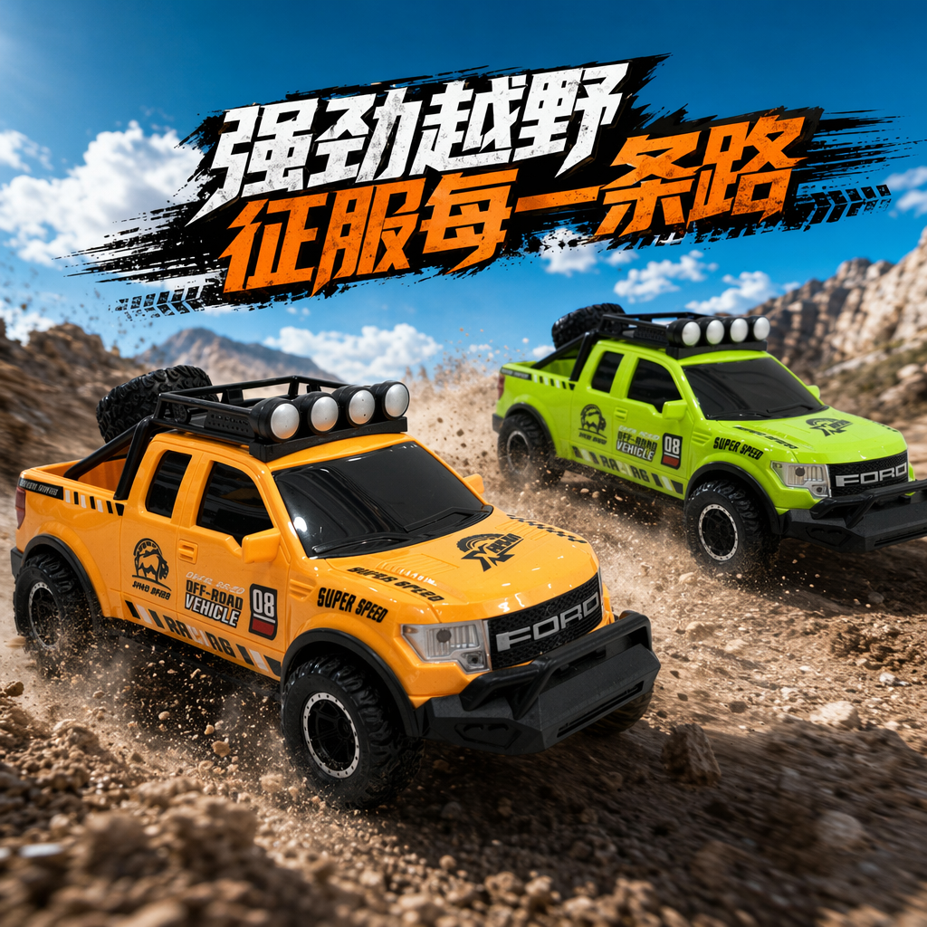 Green and orange off-road vehicle toys for children Specification image