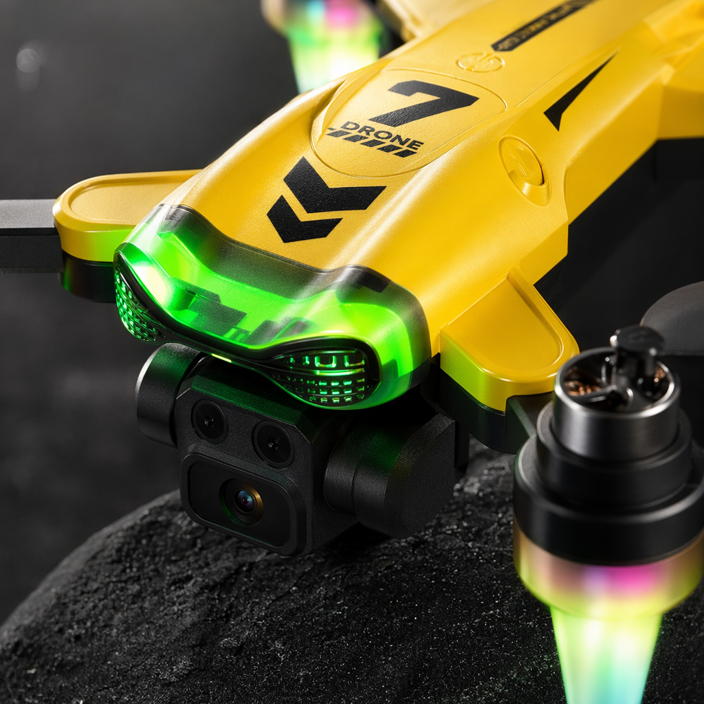 The yellow drone aerial photography high-definition remote control toy aircraft is foldable and portable Application Scenario