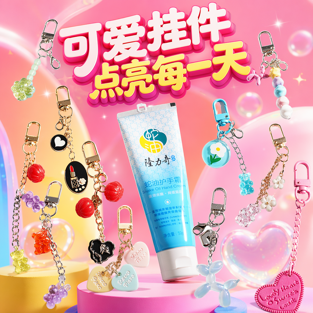 Colorful and cute keychain pendant combinations and creative small items can be freely matched Specification image