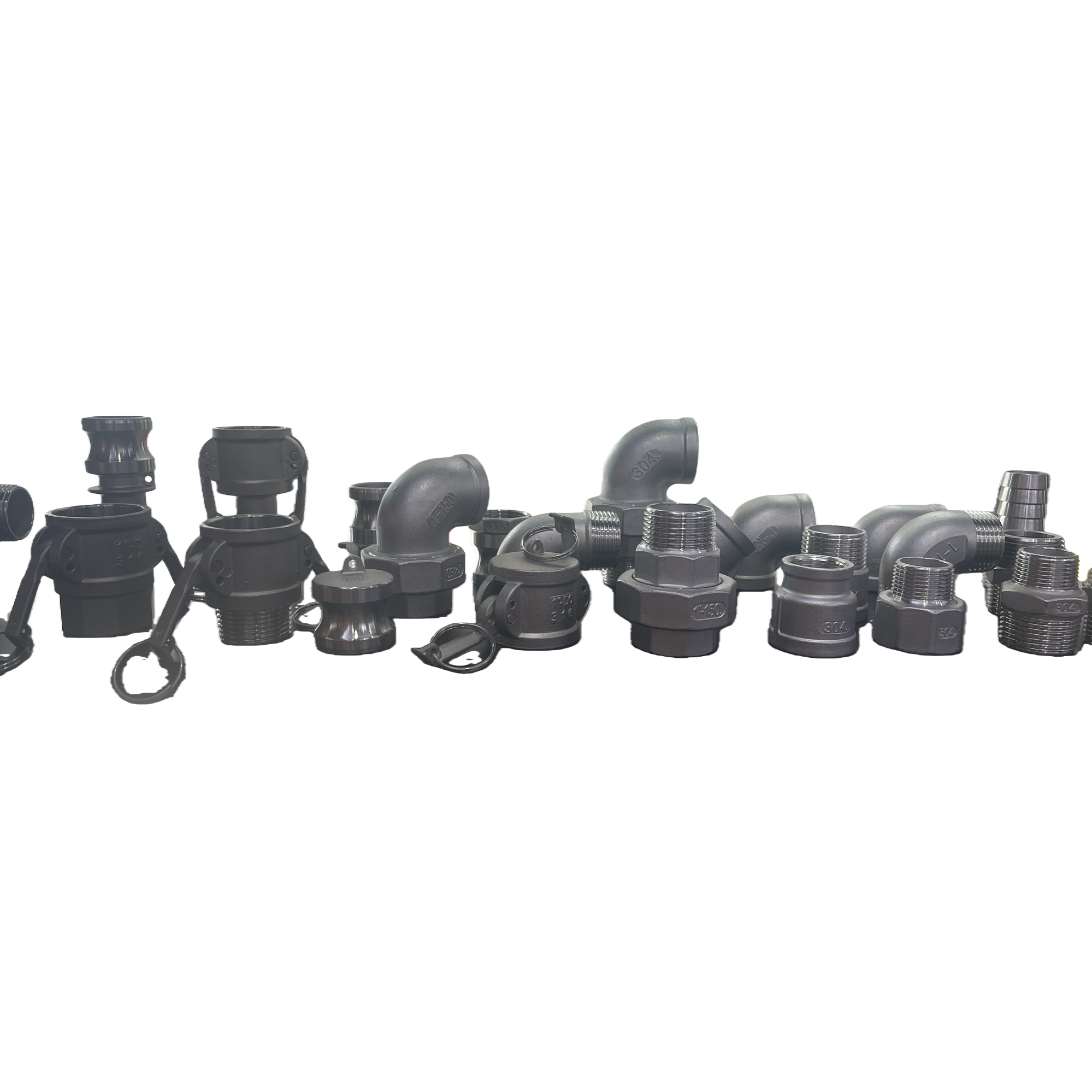 Metal pipe fittings and joint combination set, stainless steel compression type pipe connection accessories Item Picture