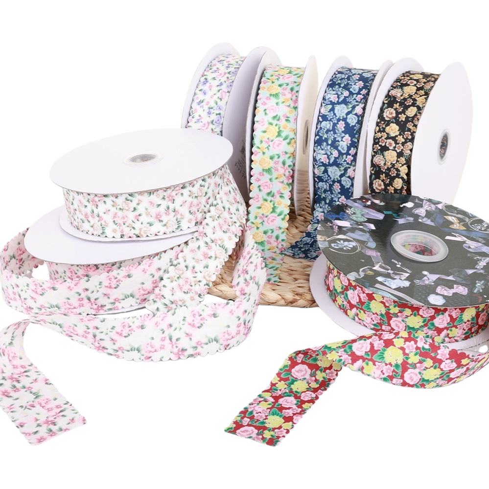 Dingxin Wave-edge floral woven ribbons, rural style, small flower ear-edge ribbon headwear, clothing accessories wholesale Item Picture