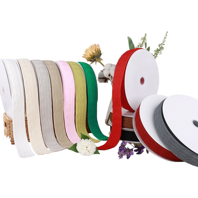 Dingxin single-color diamond-shaped knitted ribbon micro-elastic autumn and winter DIY headwear, clothing, shoes, hats, accessories and webbing wholesale Item Picture