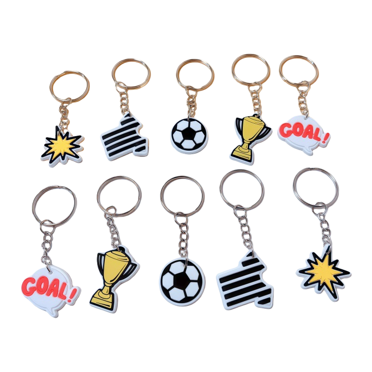 Colorful football-themed keychain, personalized sporty style pendant, unisplendour portable accessory Item Picture