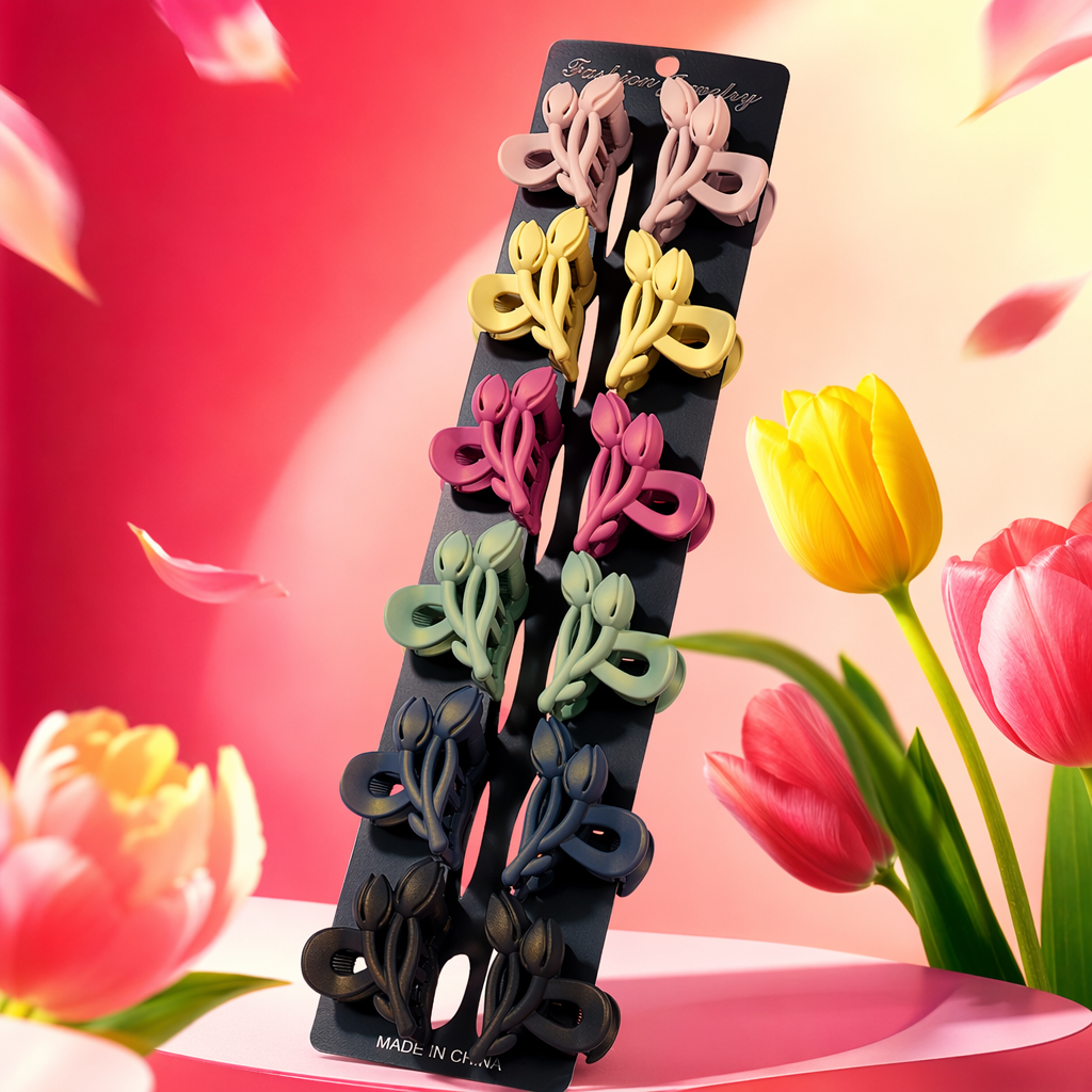 Colorful flower-shaped hairpins, cute headwear for girls, sweet and refreshing forest-themed Specification image