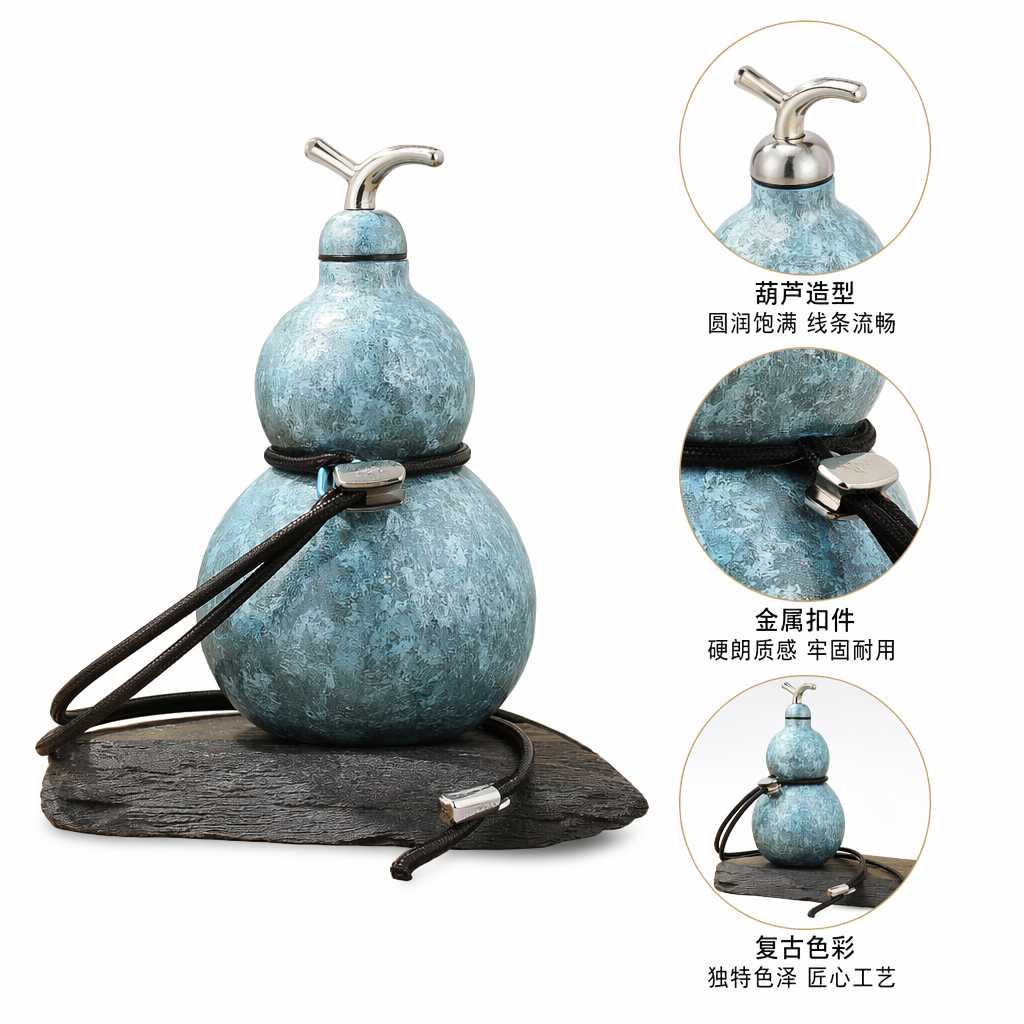 葫芦形水壶 不锈钢保温便携户外旅行茶水壶