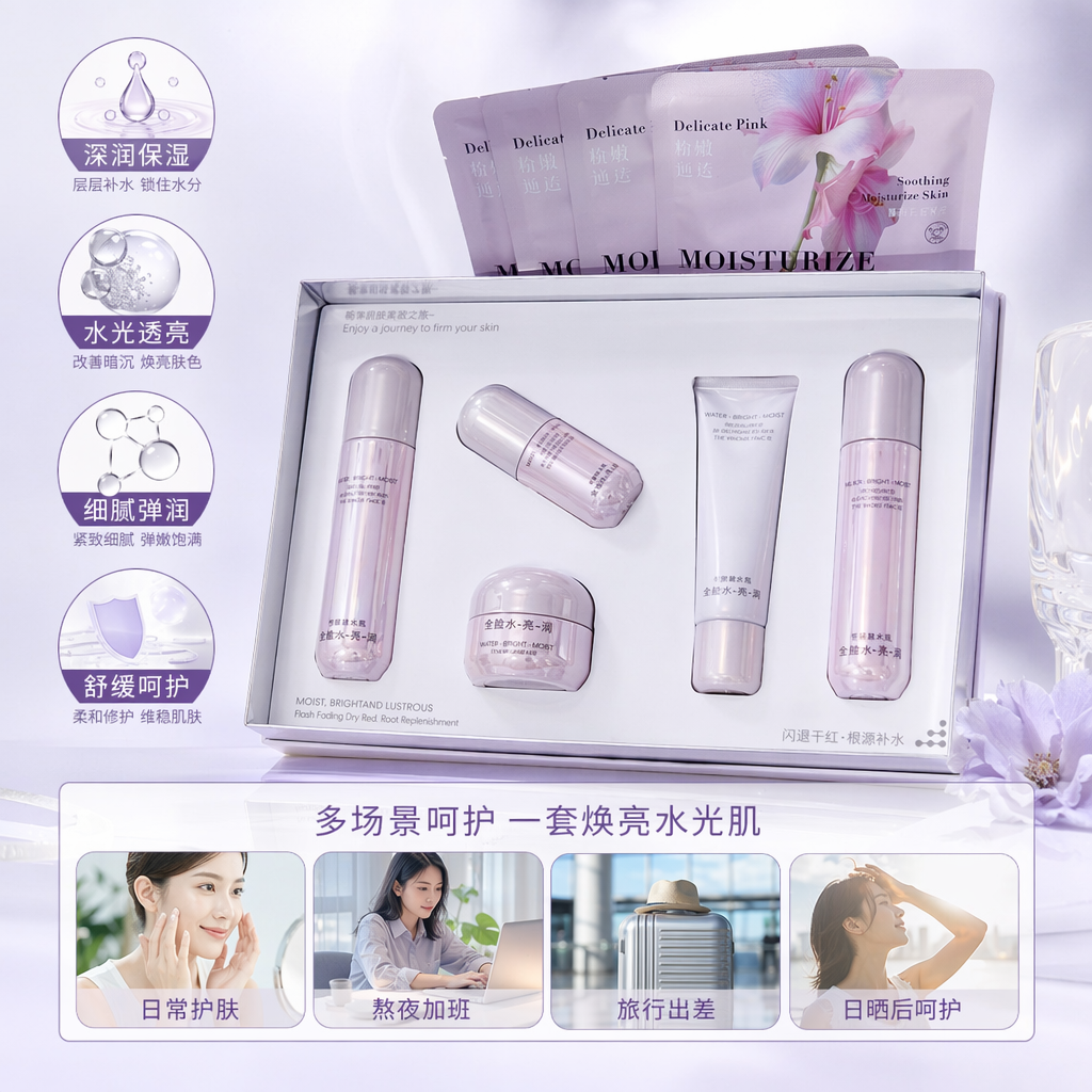 粉色水润力直达肌底护肤套盒