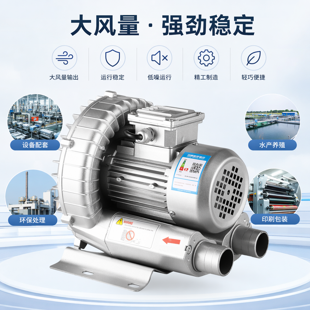 Silver blower, household high-wind fan, turbine fan