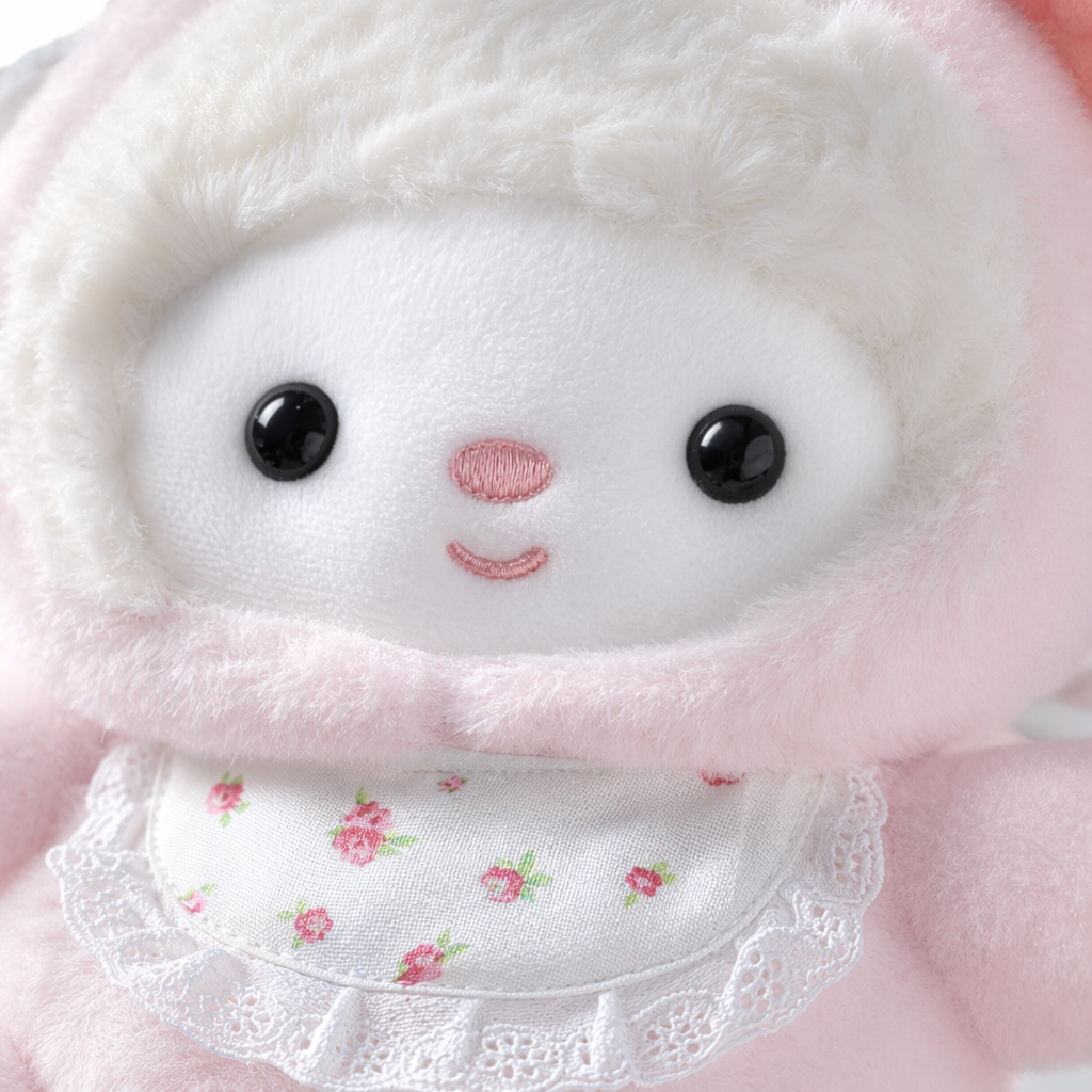 Pink plush toy bear, cute throw pillow, plush doll, soft and adorable bedroom decoration Application Scenario