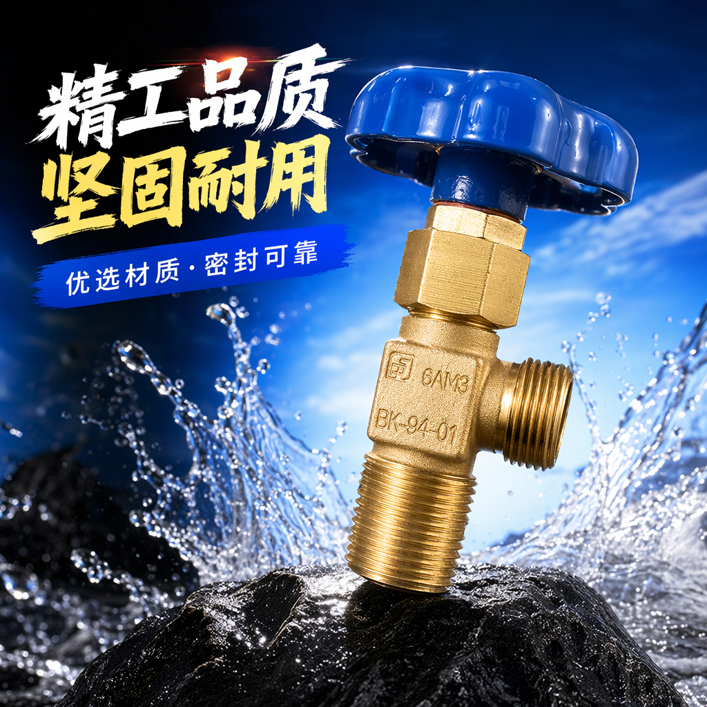 A golden valve with a grey handwheel, industrial-grade pressure-resistant cast iron manual stop valve Specification image