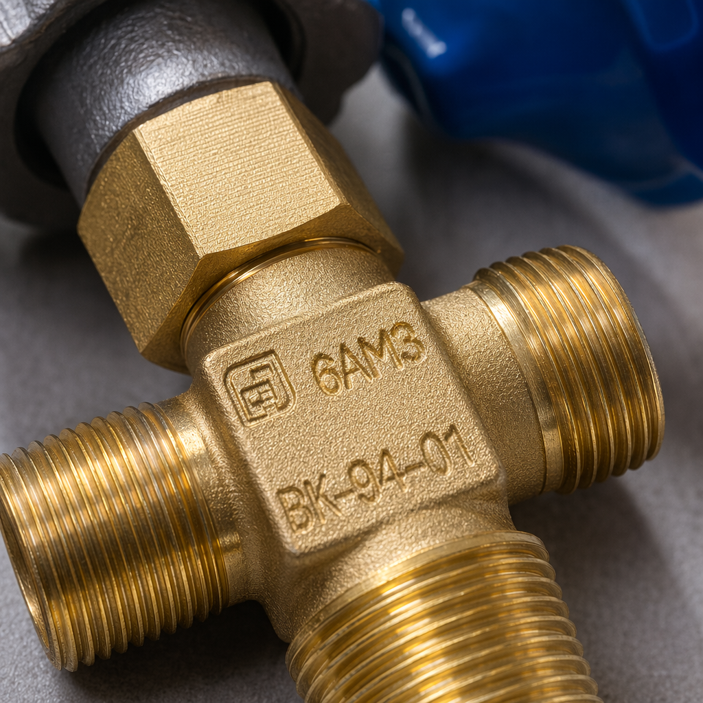 A golden valve with a grey handwheel, industrial-grade pressure-resistant cast iron manual stop valve Application Scenario