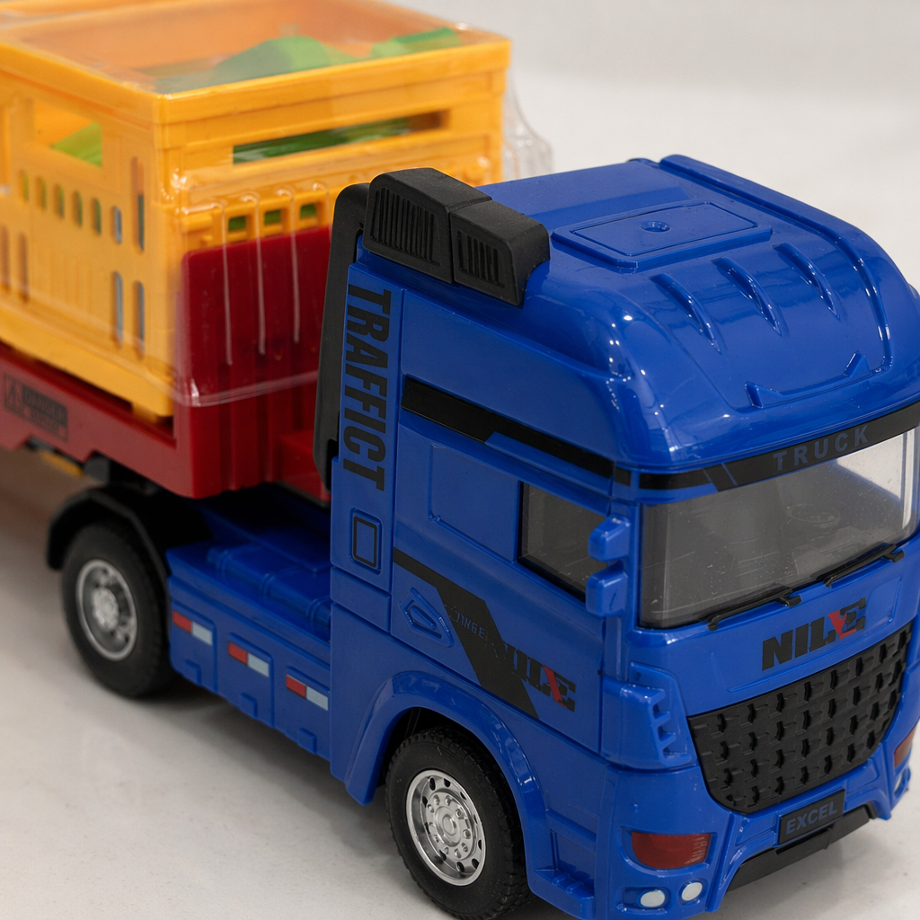Blue truck toy, children's educational simulation engineering vehicle model, boys' early education toy Application Scenario