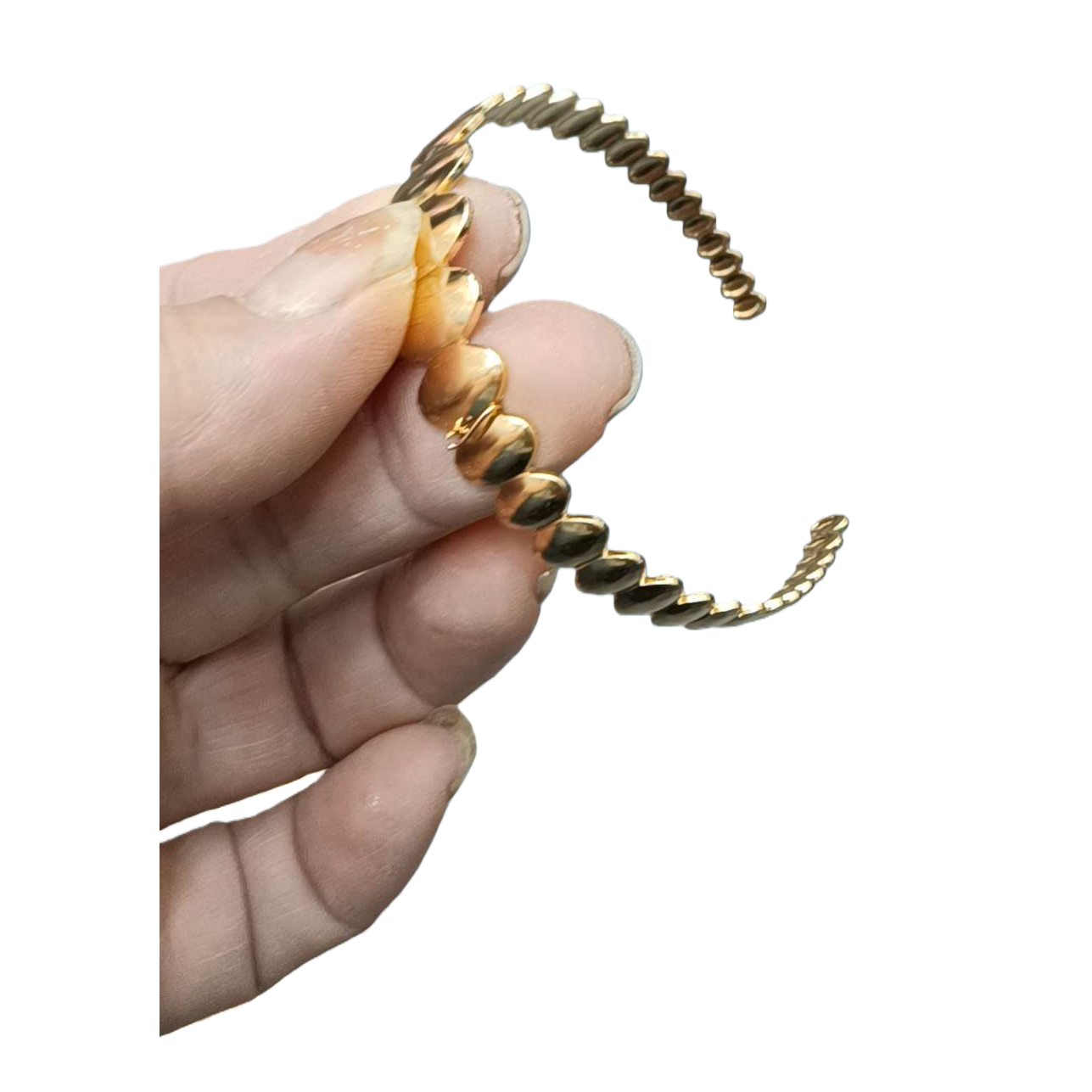 Gold bracelet, 925 sterling silver, gold-plated, simple, fashionable and versatile wrist accessory for ladies Item Picture