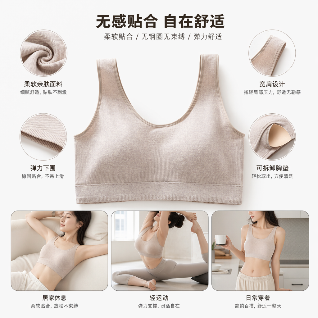 浅咖色无袖针织背心女修身百搭内搭上衣