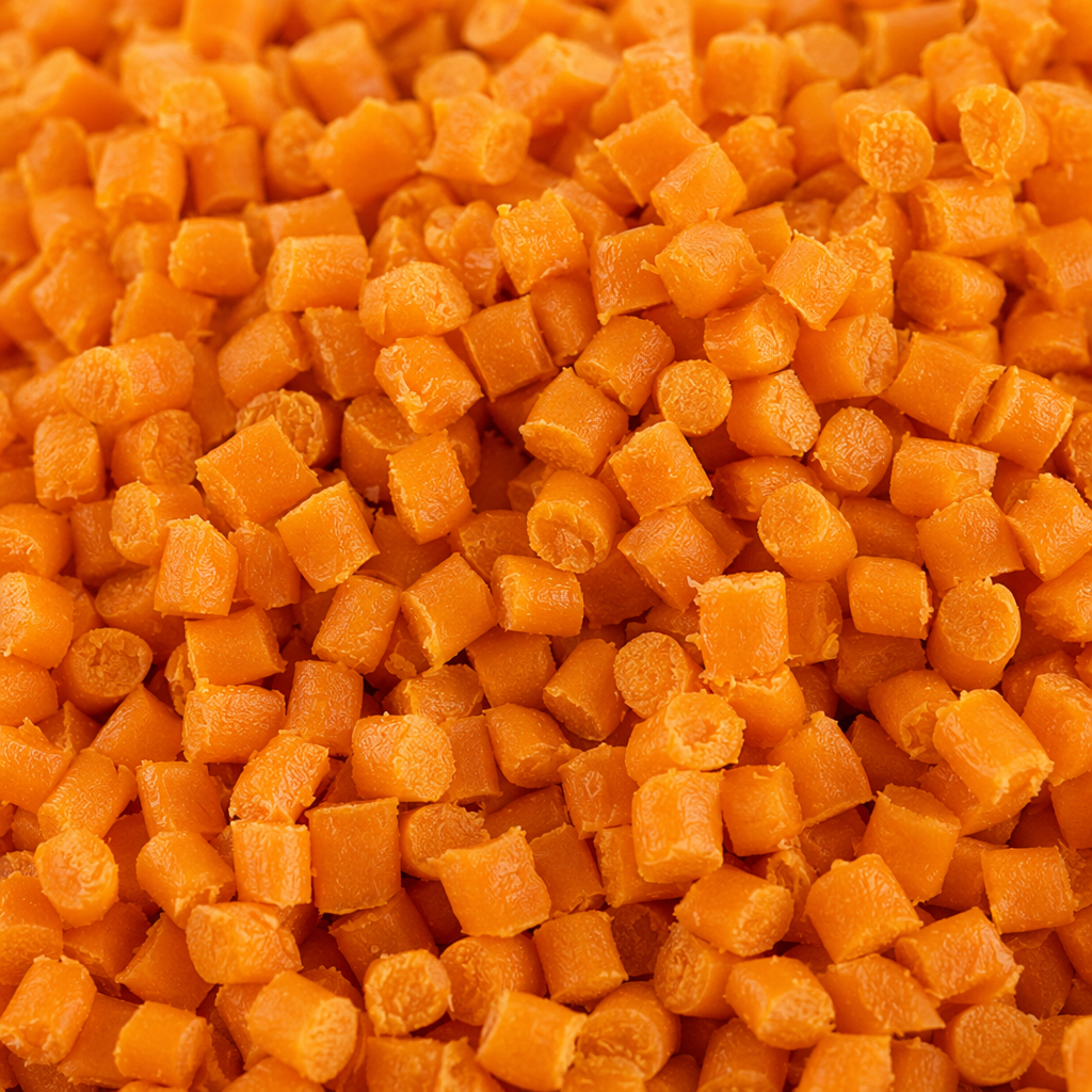 Orange granular toilet cleaner with a fresh and fragrant scent for removing dirt and scale Application Scenario