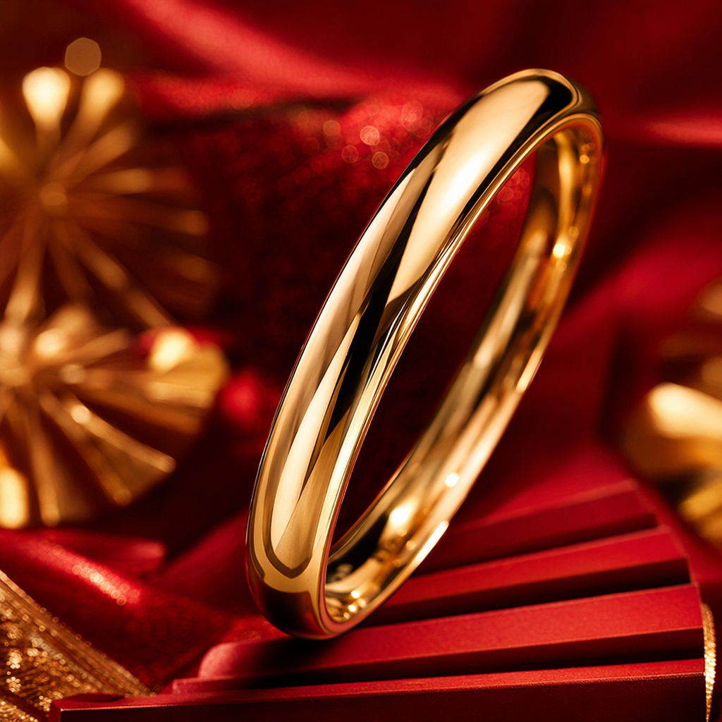 A golden retro-style bracelet is a simple and versatile fashionable accessory for women Specification image