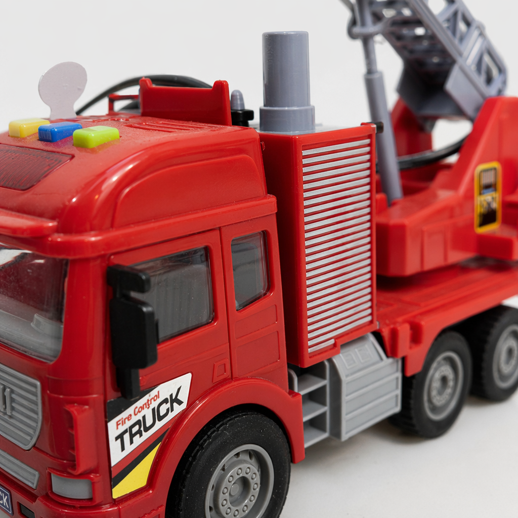 Red fire engine children's educational toy simulation sound cord light Application Scenario