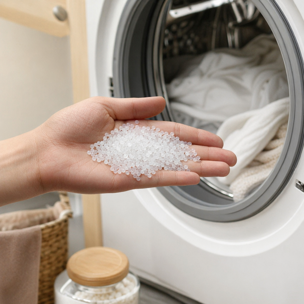 White granular plastic particles are made of general engineering plastic raw materials such as PP, PE and PVC details Picture
