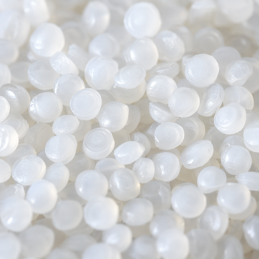 White granular plastic particles are made of general engineering plastic raw materials such as PP, PE and PVC Application Scenario