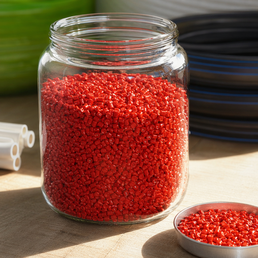 Red granular plastic raw material PP polypropylene general-purpose injection molding grade details Picture