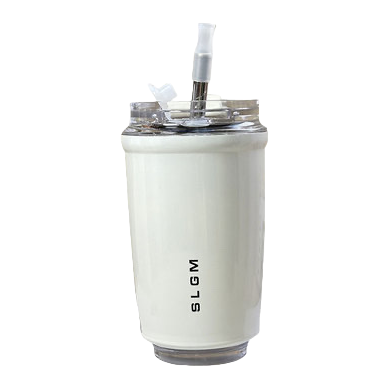 简约时尚白色保温杯 350ml便携办公家用防烫设计 Item Picture