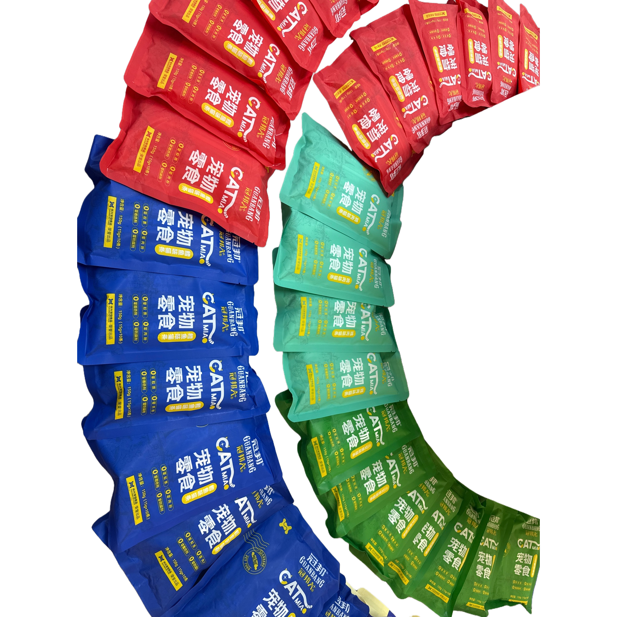 Customized food-grade waterproof and moisture-proof sealing packaging bags for colored pet snacks are available Item Picture