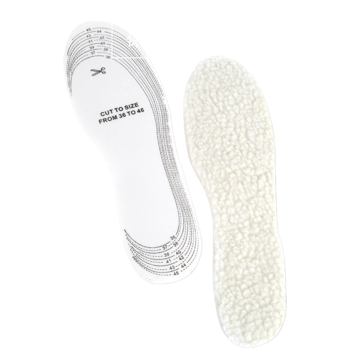 The thickened white plush warm insoles are anti-slip and sweat-absorbent, suitable for all seasons Item Picture