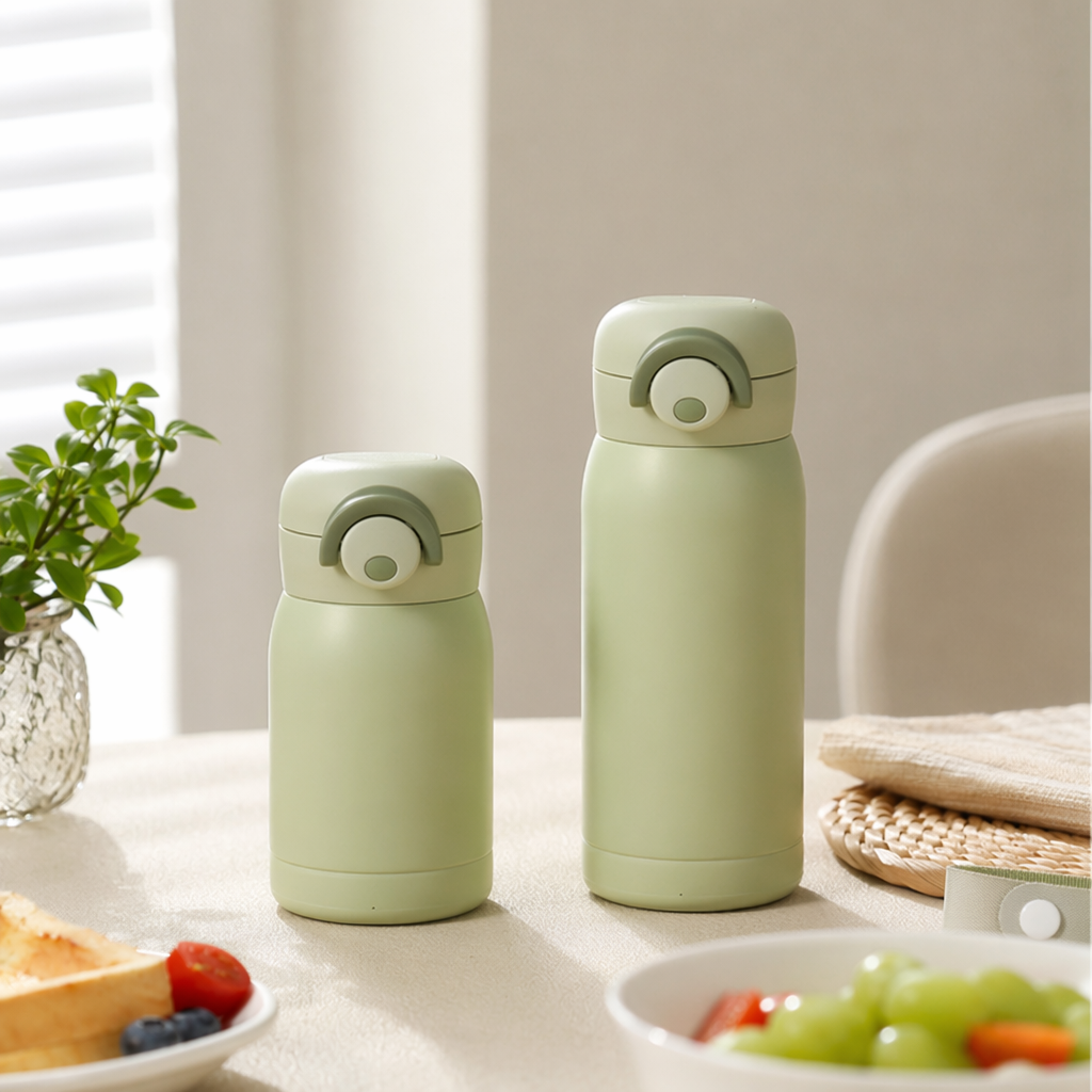 Light green 304 stainless steel insulated cup 500ml portable water cup for cold and heat preservation details Picture