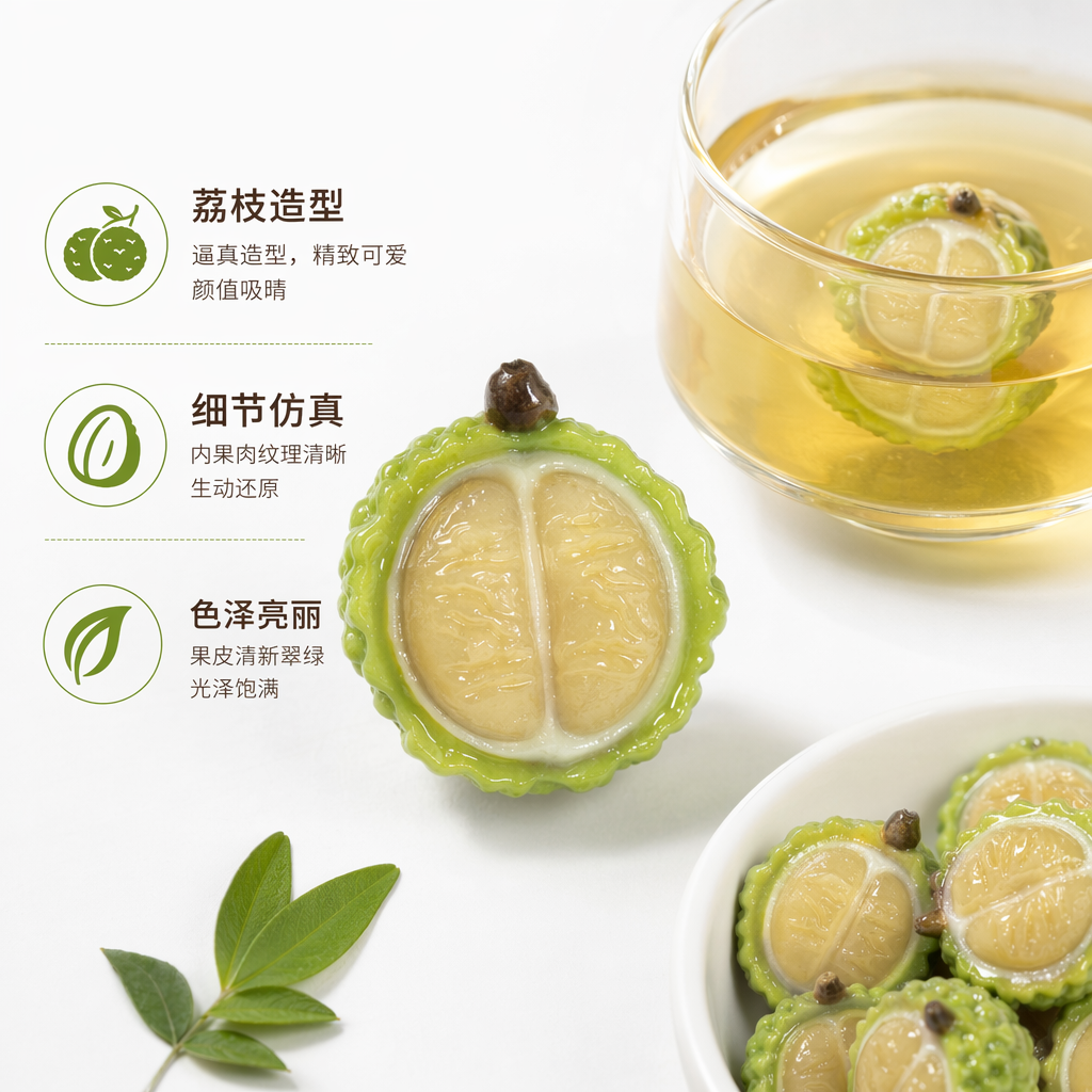 绿色榴莲造型小摆件家居装饰创意桌面收纳摆设