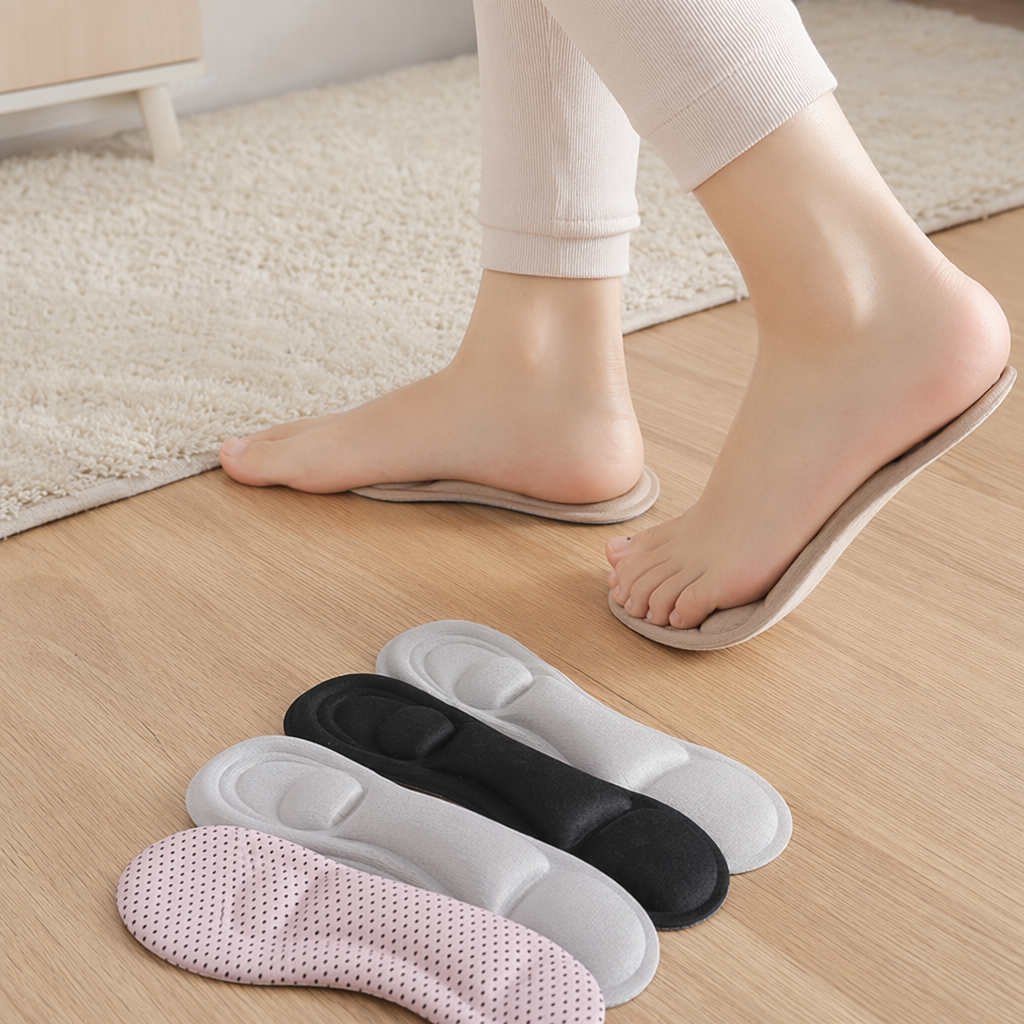 The colorful 4D sponge arch massage insole is comfortable, breathable and anti-slip, suitable for both men and women details Picture