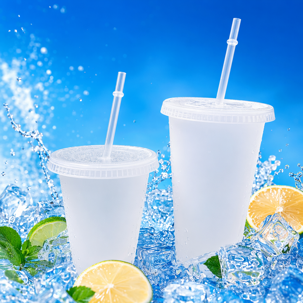 White straw cup, portable leak-proof sports water cup with lid, suitable for home, office and student use Specification image