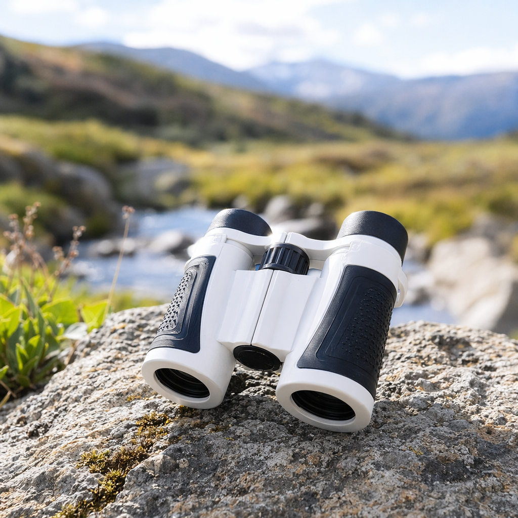 A portable viewing device with high-definition optical zoom binoculars in a deep blue packaging box details Picture