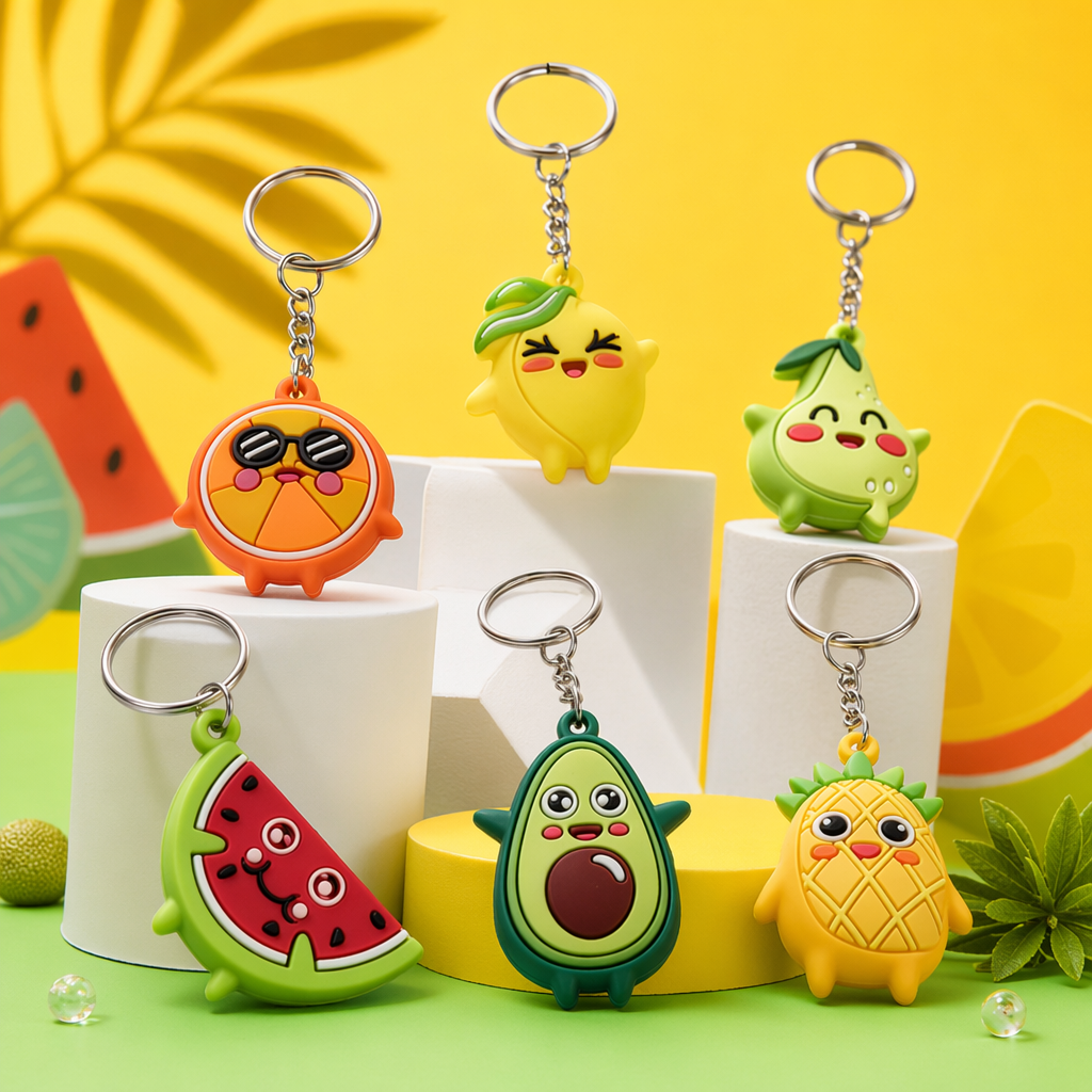Cute fruit keychains, adorable cartoon pendants and portable small items Specification image