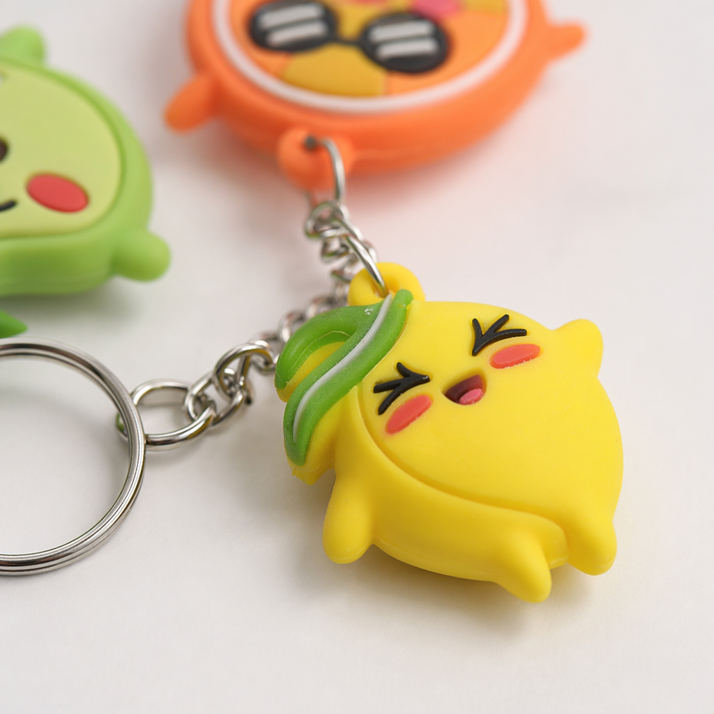 Cute fruit keychains, adorable cartoon pendants and portable small items Application Scenario