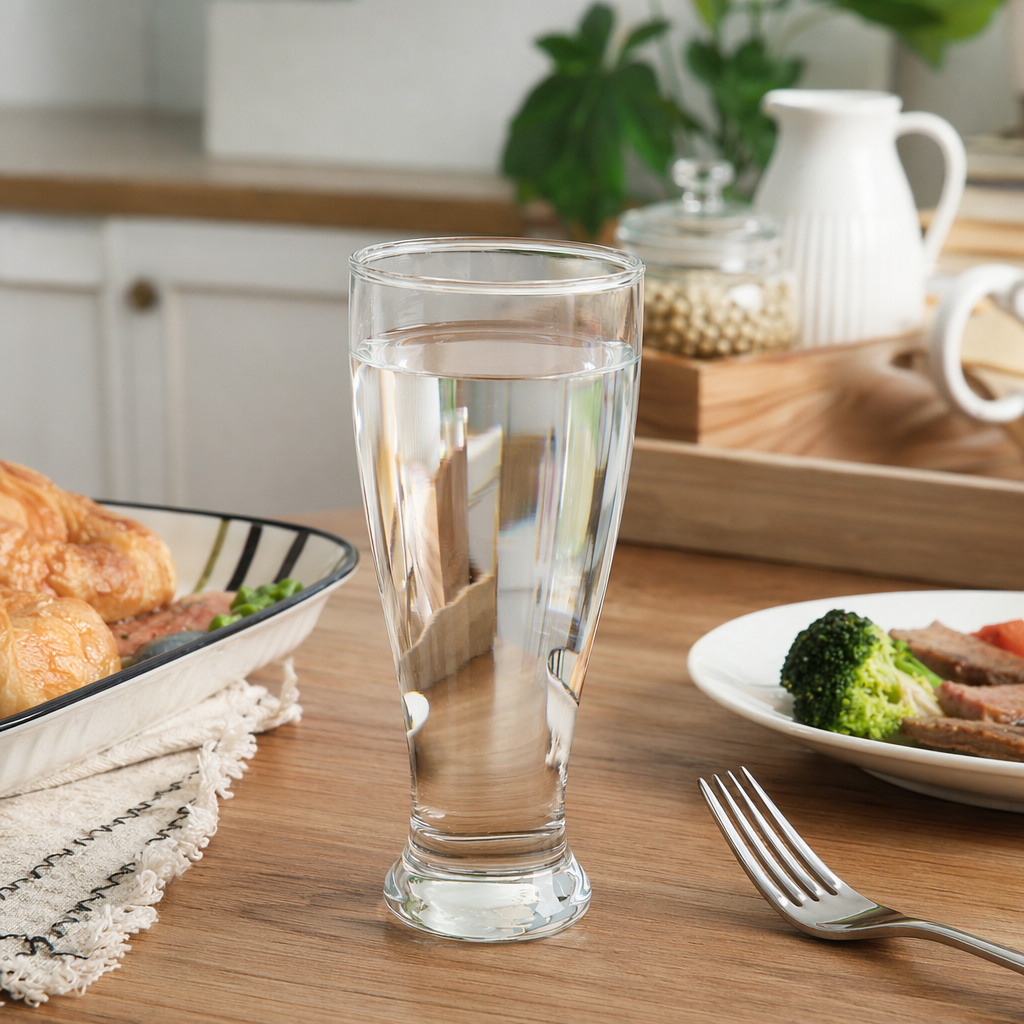 Transparent glass cup, high borosilicate heat-resistant household simple style drinking cup, lead-free eco-friendly tea cup details Picture