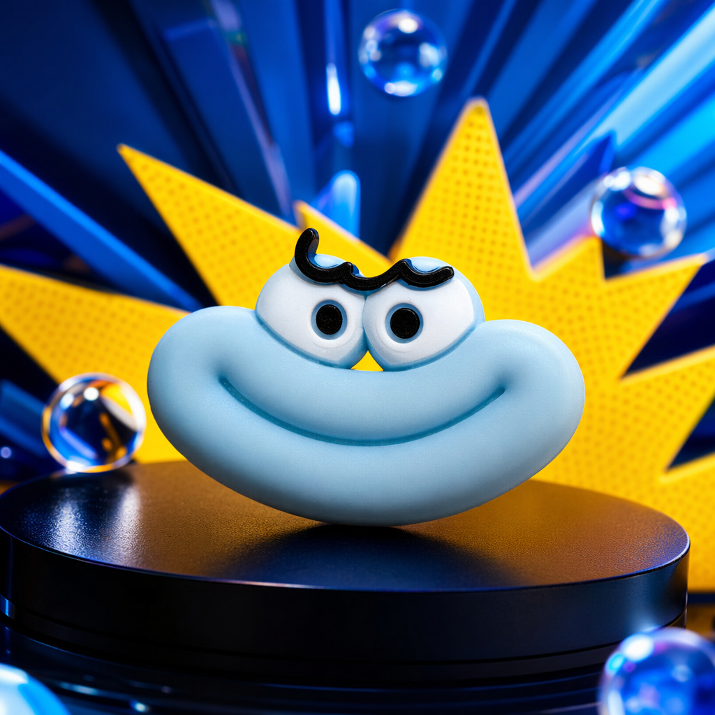 Blue cartoon expression stickers, personalized and creative decorative stickers, are suitable for various scenarios Specification image