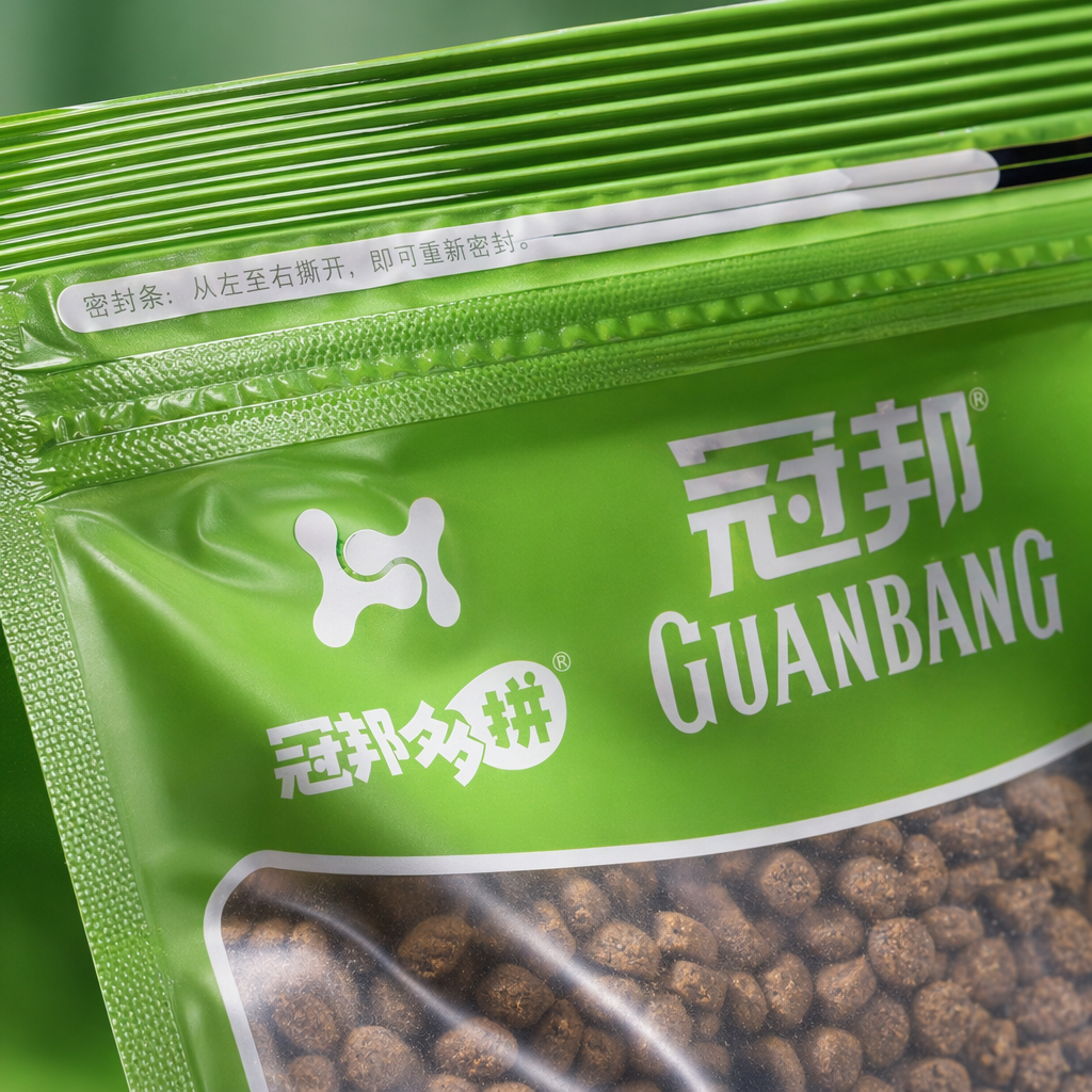 Green cat food bags, pet staple food, balanced nutrition, easy to digest, natural formula Application Scenario