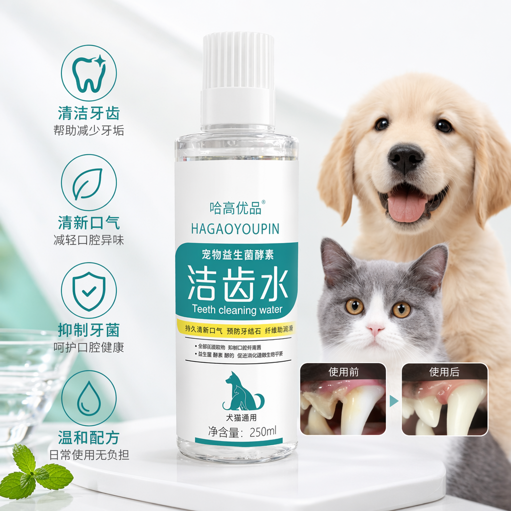 透明瓶身洁齿水 口腔清新漱口水 便携装