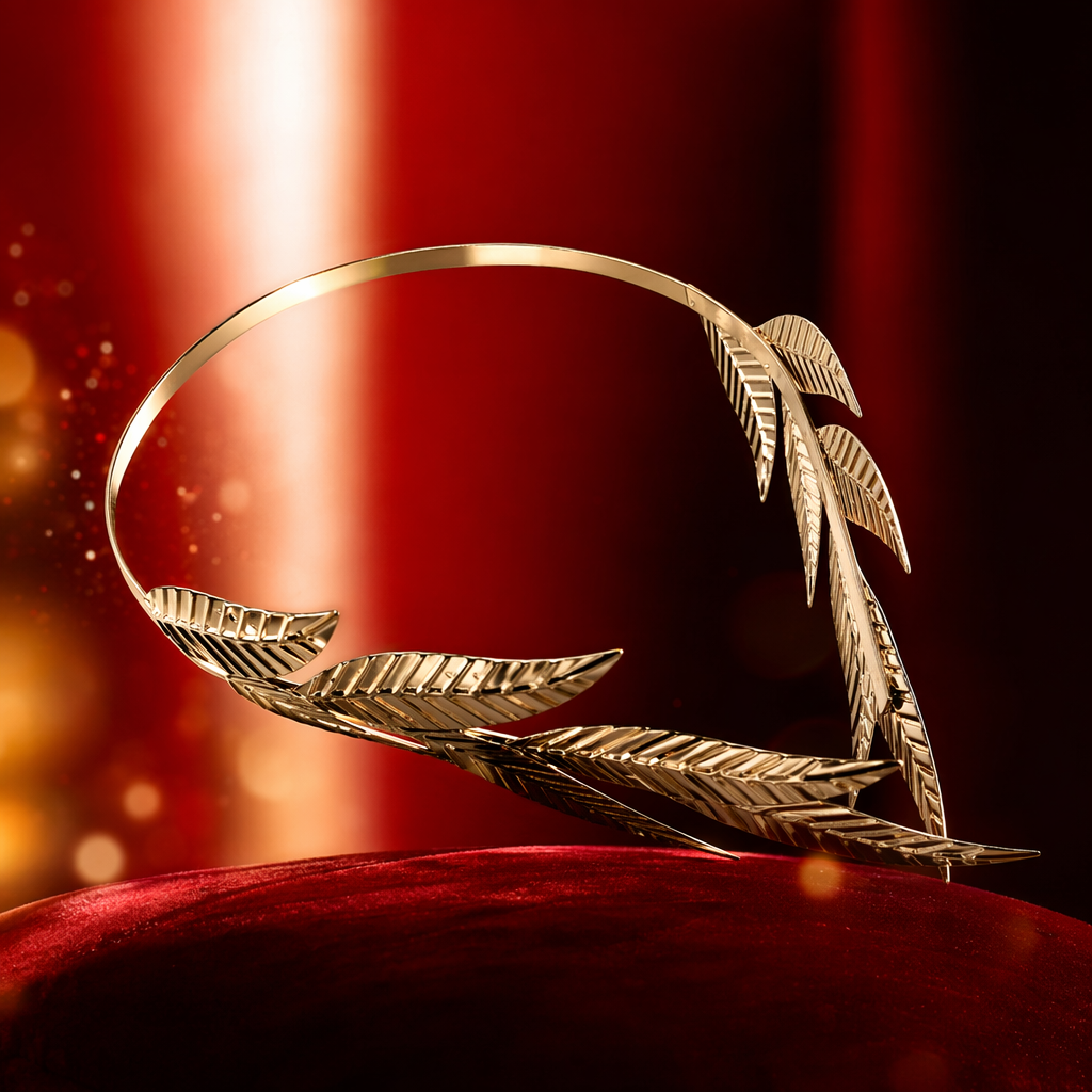 Golden leaf-shaped headwear, simulated leaf hair accessory, ladies' party wedding headwear Specification image