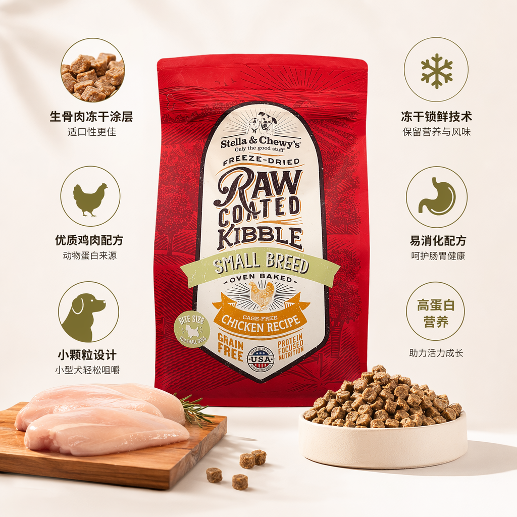 Red packaging bag dog-specific natural dog food, high protein, suitable for adult dogs and puppies