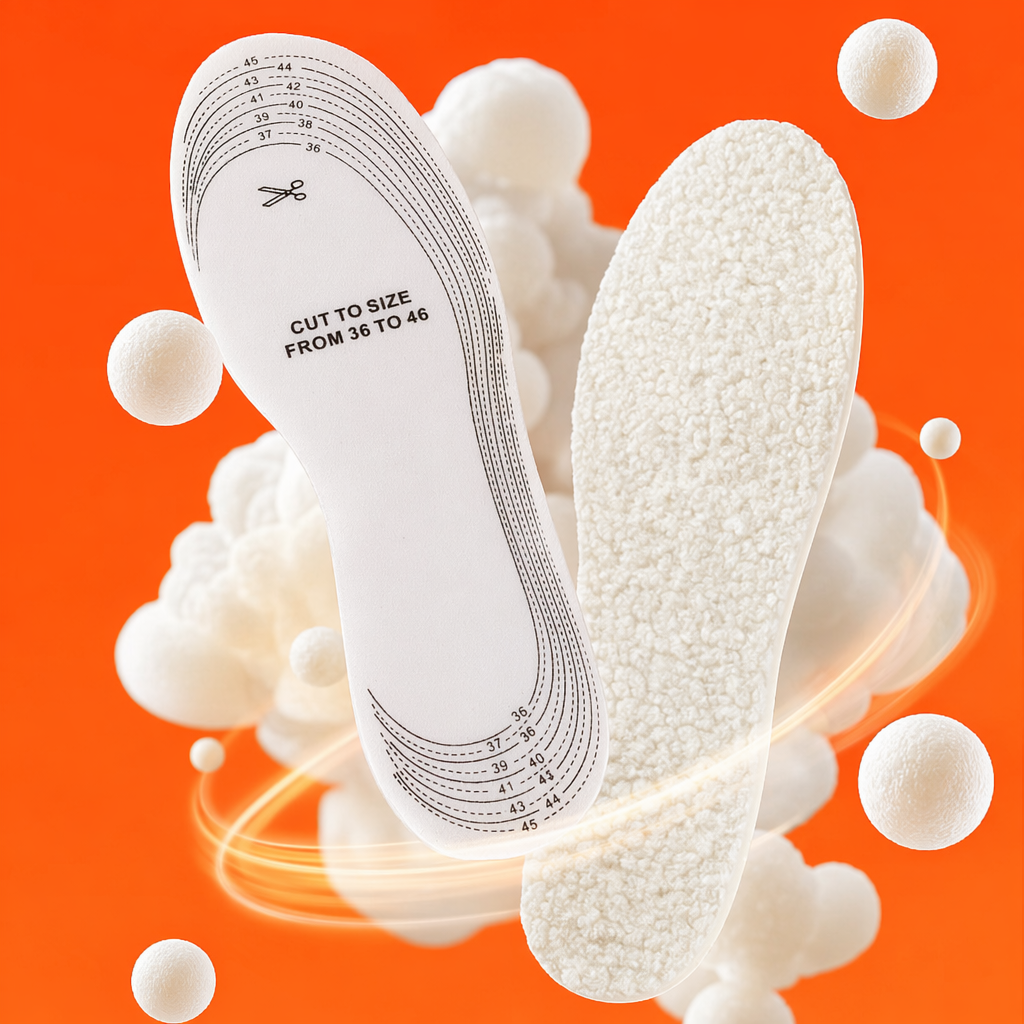 The thickened white plush warm insoles are anti-slip and sweat-absorbent, suitable for all seasons Specification image