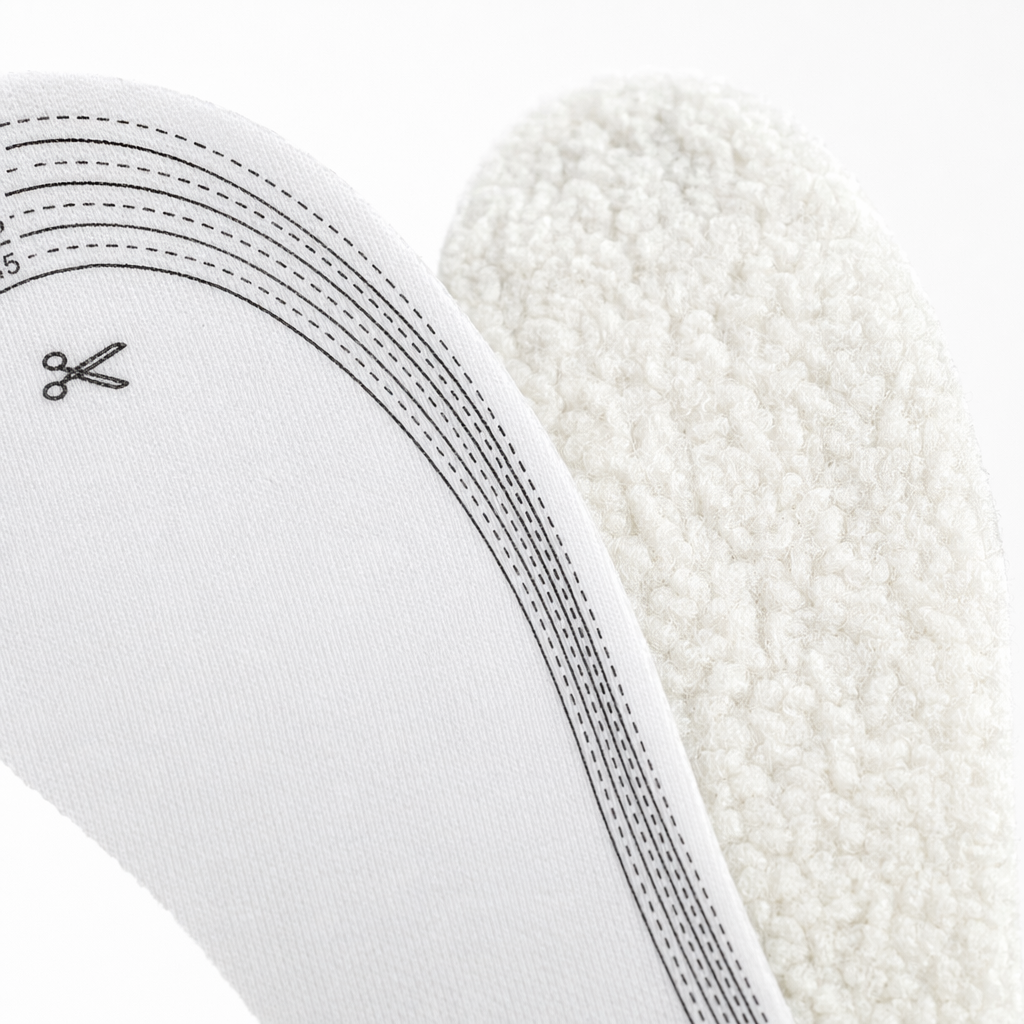 The thickened white plush warm insoles are anti-slip and sweat-absorbent, suitable for all seasons Application Scenario
