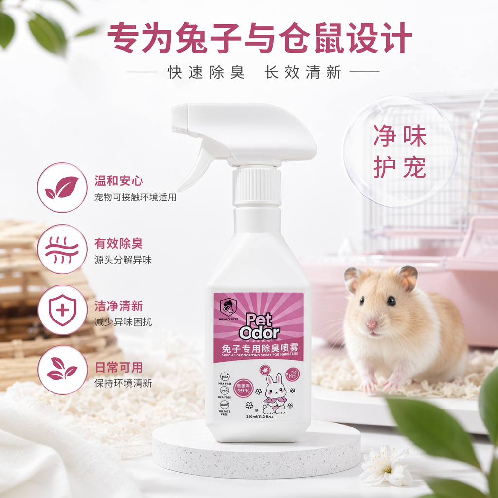 兔子专用白色喷雾瓶除臭喷雾 宠物用品 清新淡香