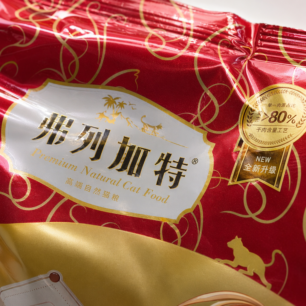 Red packaging bag cat food is a natural, grain-free, nutritionally balanced pet food specially designed for adult cats Application Scenario
