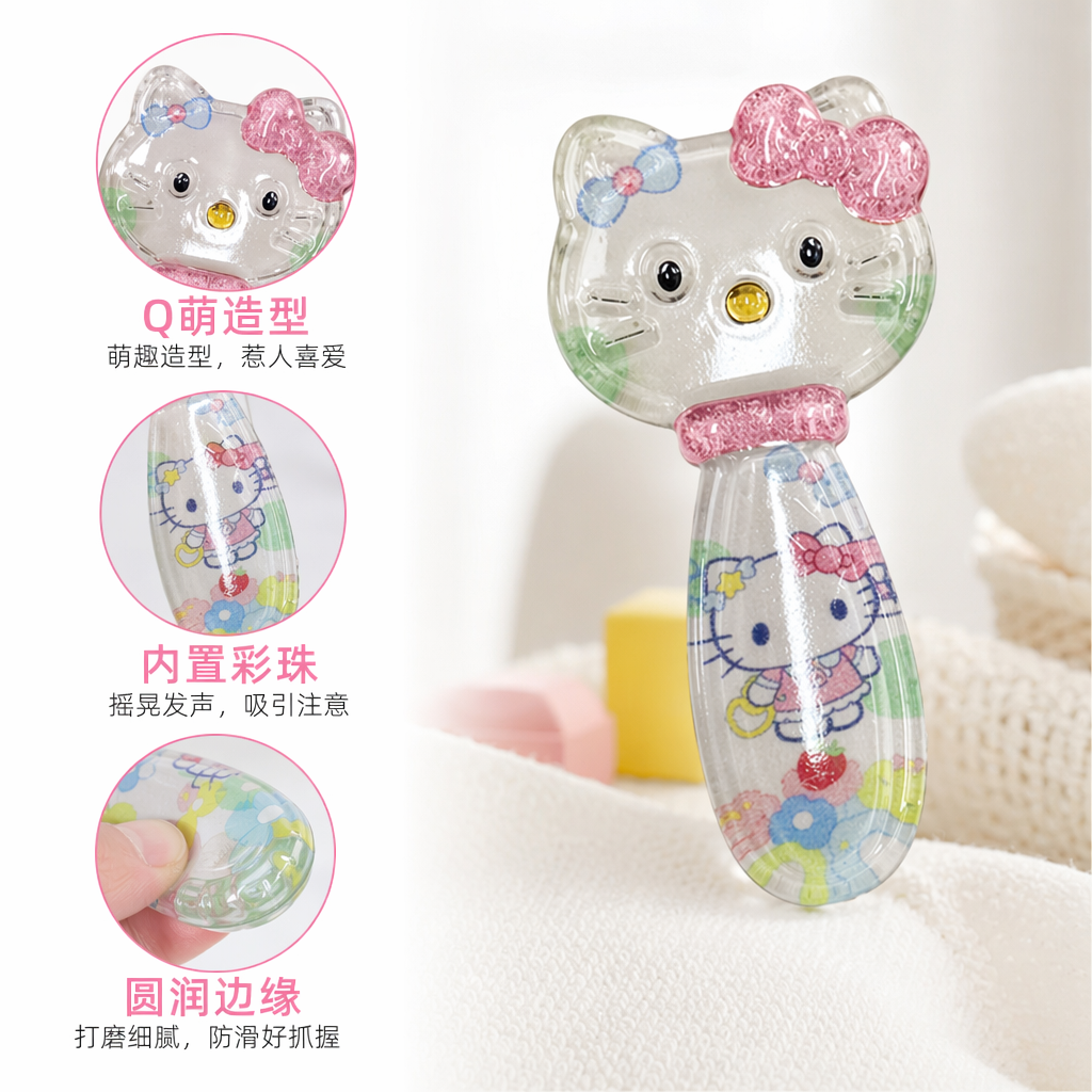 透明Hello Kitty造型小摆件可爱家居装饰桌面收纳图