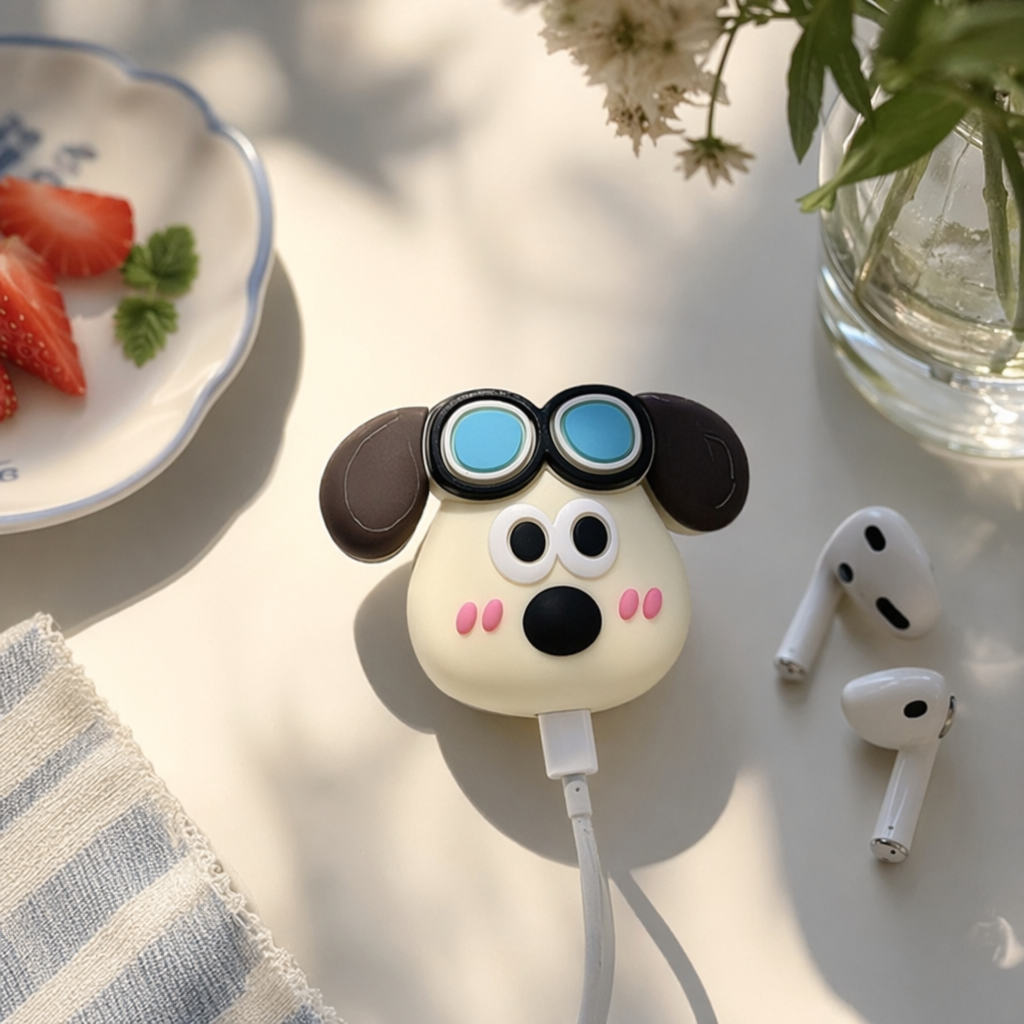 Beige base cartoon dog head sticker personalized decoration notebook notebook accessory details Picture