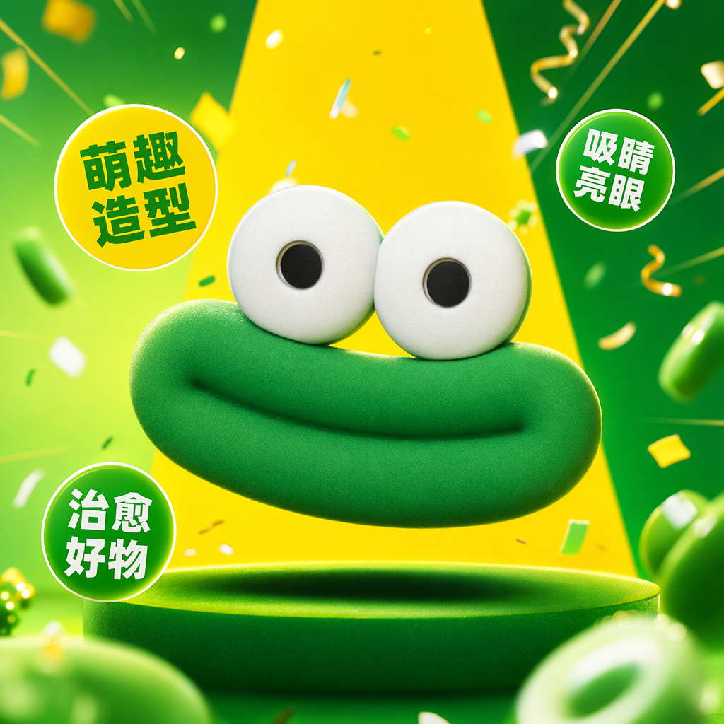 Creative handcrafted green frog-shaped clay figurines for home decoration Specification image