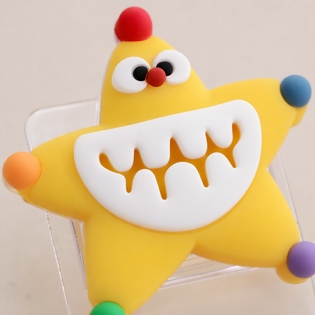 Creative cartoon keychain decoration in the shape of colorful star monsters Application Scenario