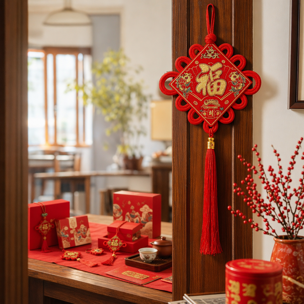 Red New Year gift box set, a festive New Year gift box, is an ideal choice for New Year greetings and gifts during the Spring Festival details Picture